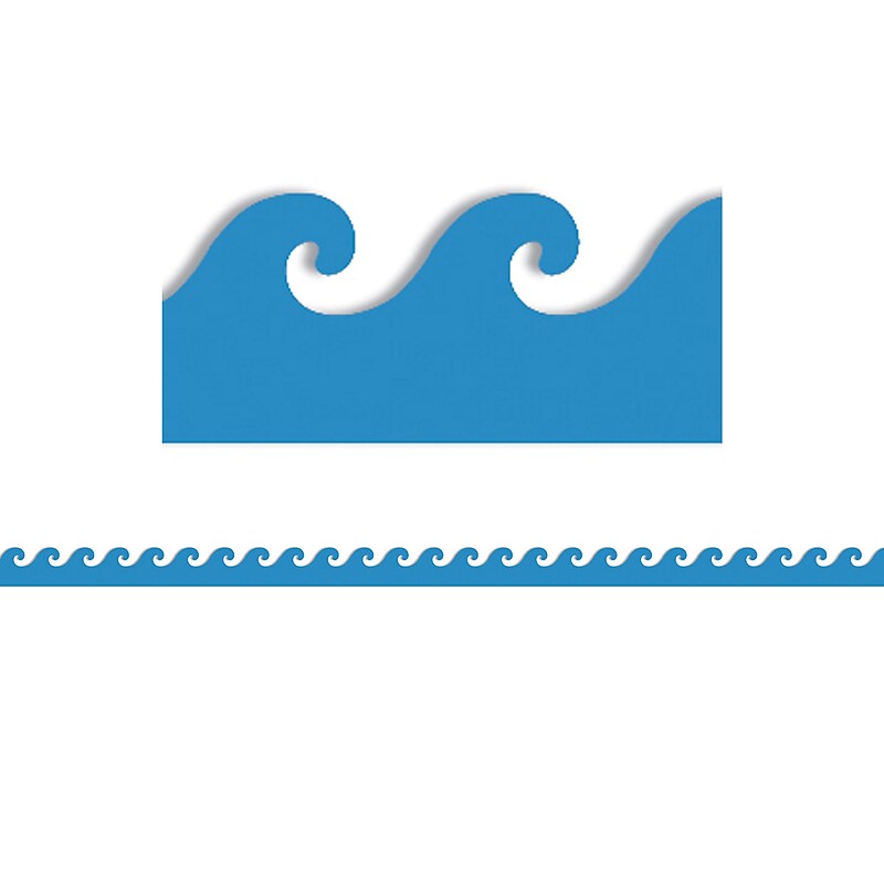 Blue Waves Mighty Brights™ Border, 3" x 36", 12/pkg image 1