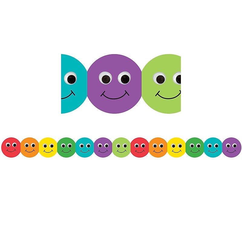 Smiley Face Mighty Brights™ Border, 3" x 36", 12/pkg image 1