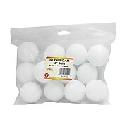 Hygloss Styrofoam Balls, White, 12/Pack (HYG51102)
