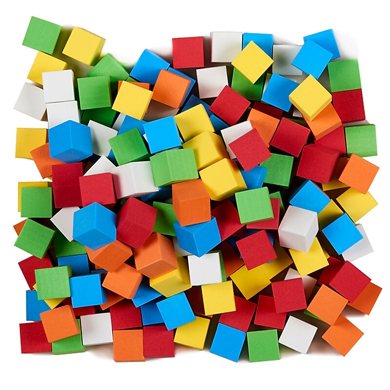 Koplow Blank Color Foam Dice, 200/Pack (KOP18922) image 1