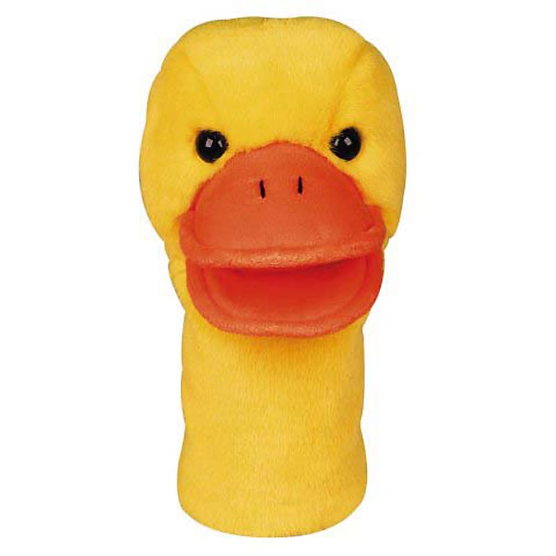 Get Ready Kids Bigmouth Plush Pups Duck Hand Animal Puppets, Yellow (MTB203) image 1