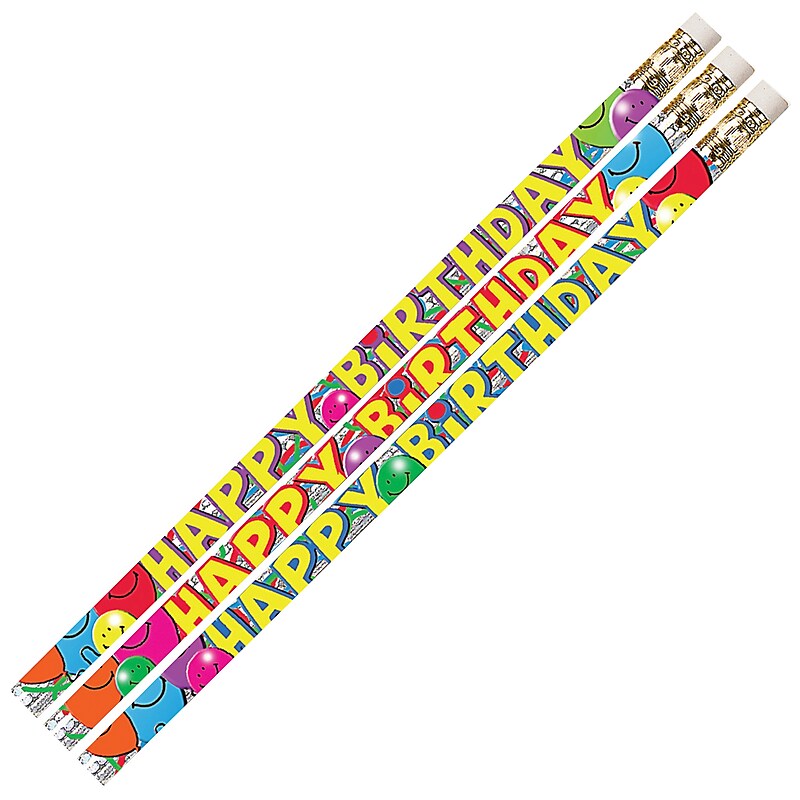 Musgrave Pencil Company Birthday Bash Wooden Pencil, 0.5mm, #2 Hard Lead, 144/Box (MUS2214G) image 1
