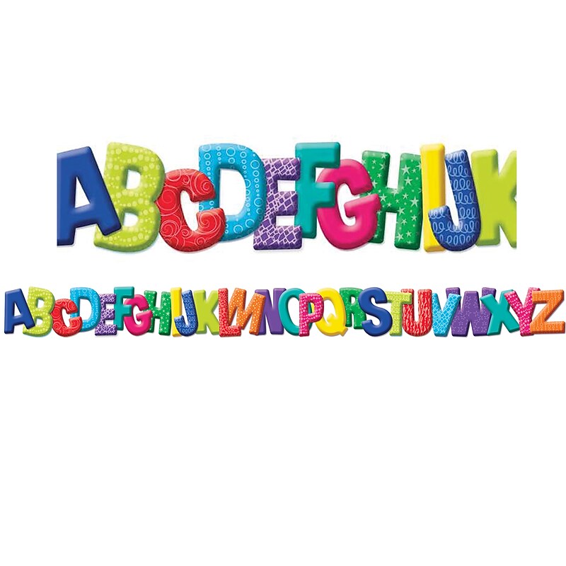 Eureka Color My World ABC Diecut Deco Trim (37.25 x 3.25) image 1
