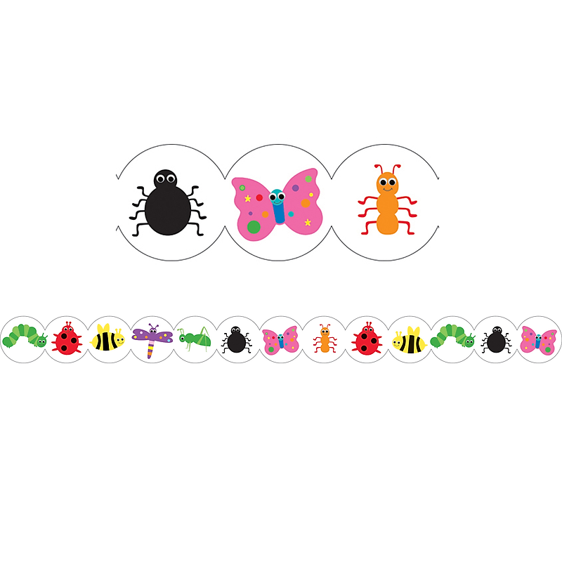 Hygloss Classroom Border, Bugs DieCut, Infant - 6th Grade (HYG33614) image 1
