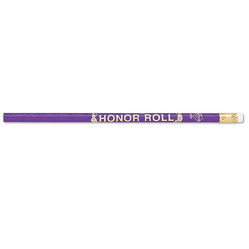 J.R. Moon Honor Roll Glitz Motivational Pencil, Pack of 12 (JRM8025B) image 1