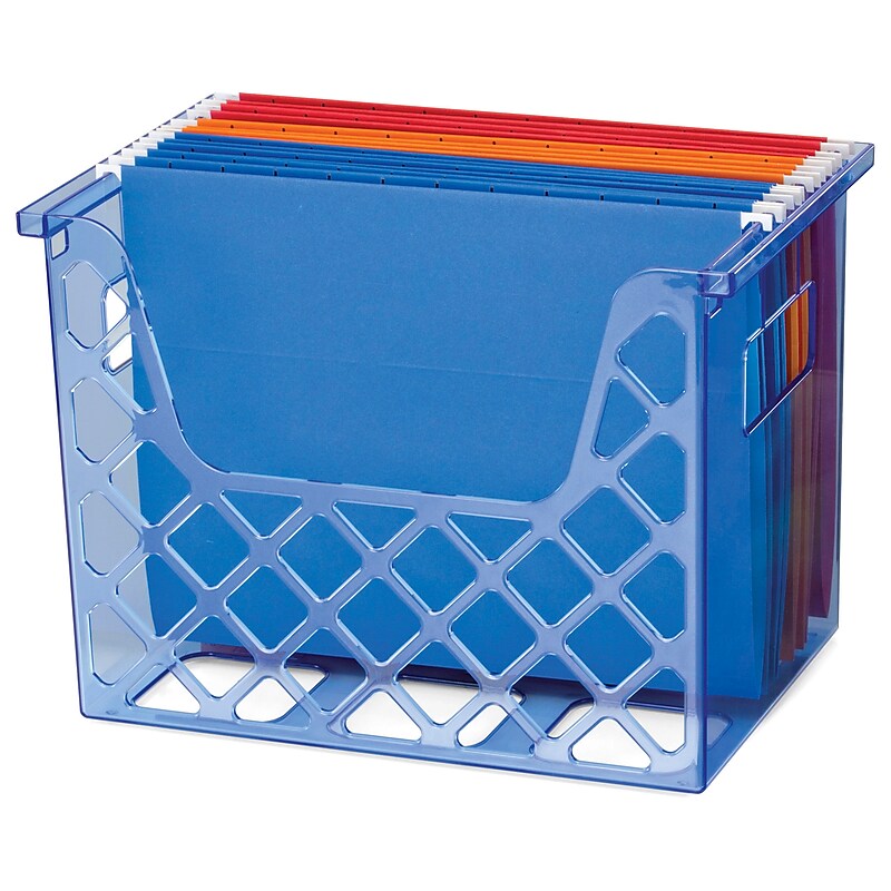 Officemate File Crate, Letter Size, Blue (OIC23221) image 1