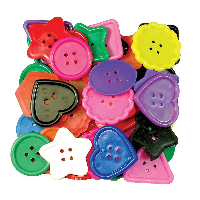 Roylco® Craft Accessories, Really Big Buttons™, 1 lb. image 1