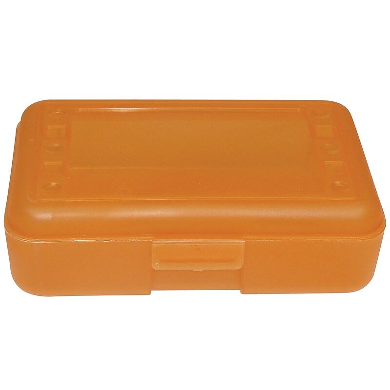 Romanoff Products Snap Plastic Pencil Cases, Tangerine, 12/Pack (ROM60227) image 1