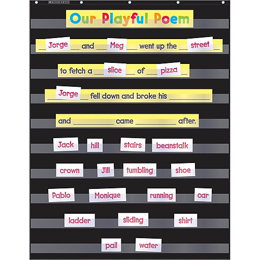 Scholastic Teaching Resources Standard Pocket Chart, 34" x 44", Black