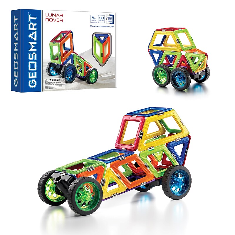 Smart Toys and Games Geosmart Magnetic Construction, Lunar Rover, 30 Pieces/Set (SG-GO0211US) image 1