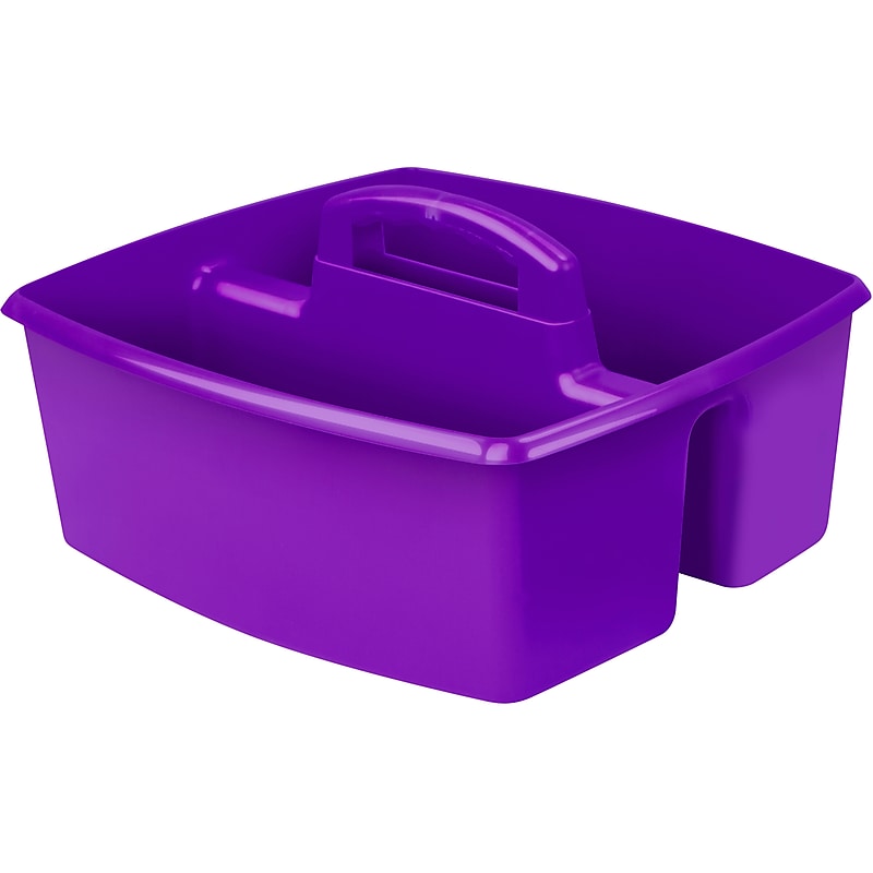 Storex Large Caddy, 13"L x 11"W x 6.375"H, Purple (STX00955U06C) image 1