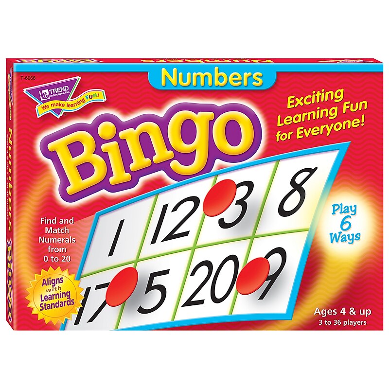 TREND enterprises, Inc. Numbers Bingo Game (T-6068) image 1