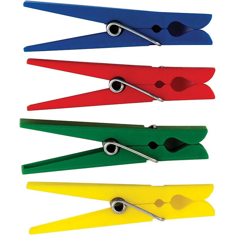 Teacher Created Resources Plastic Clothespins, Assorted Colors, 40 ct. (TCR20649) image 1