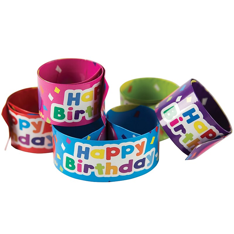 Teacher Created Resources Happy Birthday Balloons Slap Bracelets, Grades K+ (TCR20666) image 1
