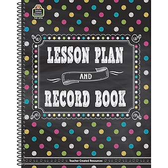 Teacher Created Resources Chalkboard Brights 160 Pages, Lesson Planner and Record Book, Each (TCR3716)