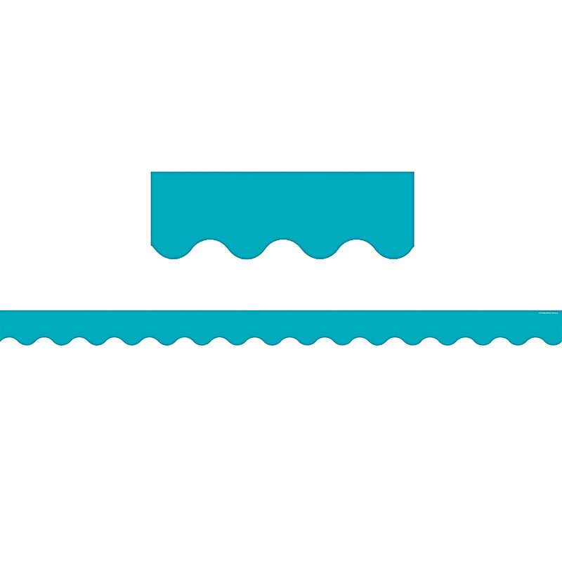 Teacher Created Resources Toddler - 12th Grade Border Trim, Solid Teal, 12/Pack image 1