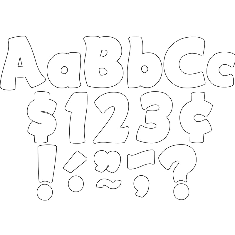 Teacher Created Resources 4" White Funtastic Letters Combo Pack (TCR5819) image 1