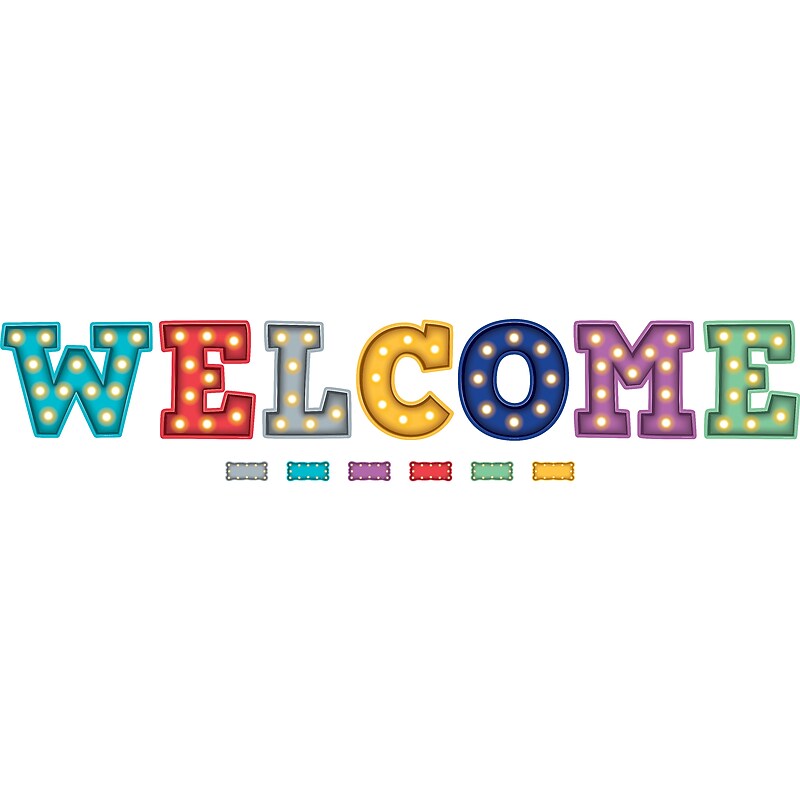 Teacher Created Resources Marquee Welcome 42 Piece Bulletin Board Display (TCR5869) image 1