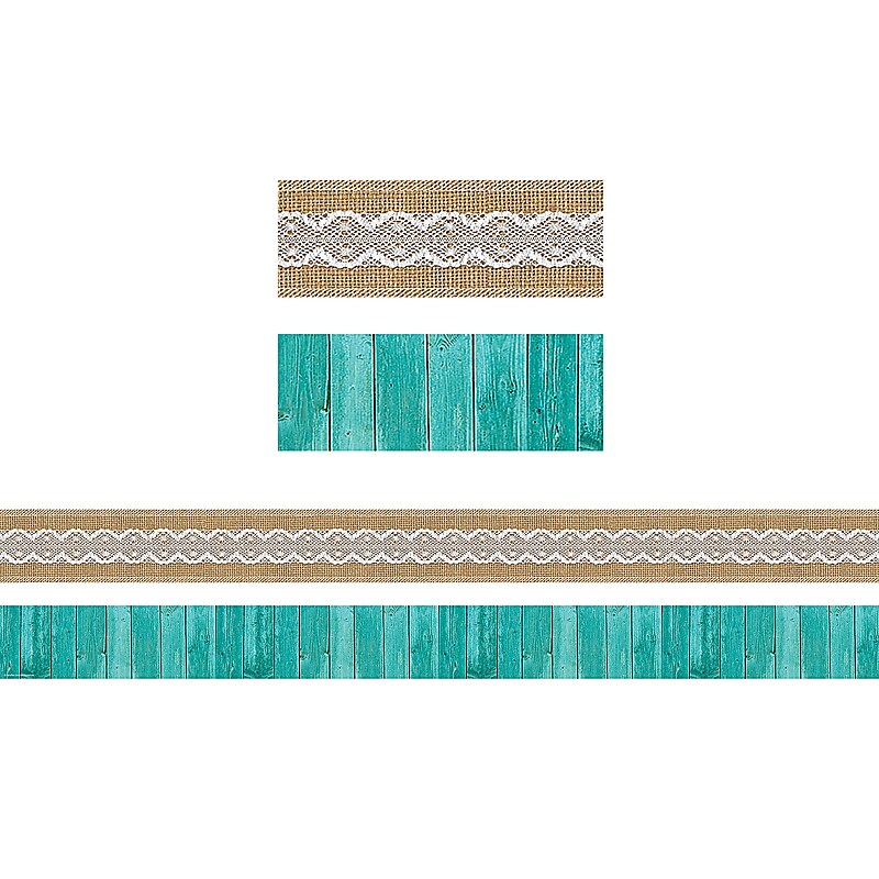 Teacher Created Resources Shabby Chic Double-Sided Border(36 x 3) image 1