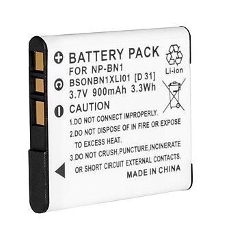 Insten® 316572 3.7 VDC 900mAh Rechargeable Li-ion Battery For Sony NP-BN1; White
