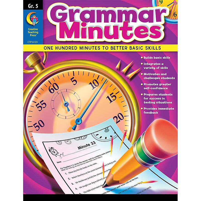 Creative Teaching Press® "Grammar Minutes" Grade 5 Book, Grammer Skills image 1
