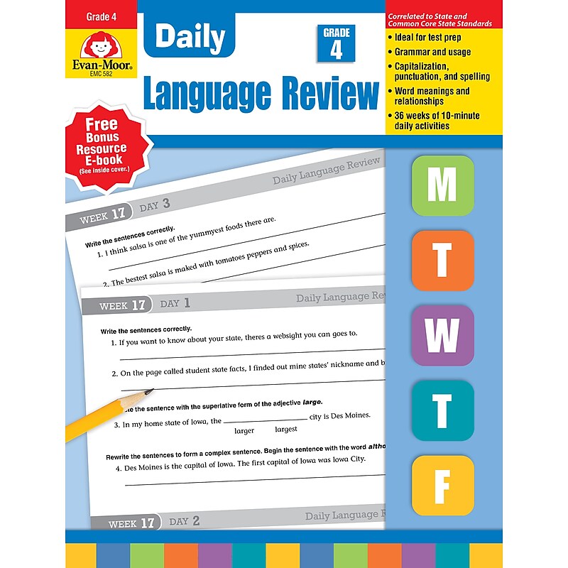 Grammar Skills, Evan-Moor® Daily Language Review Grade 4 image 1