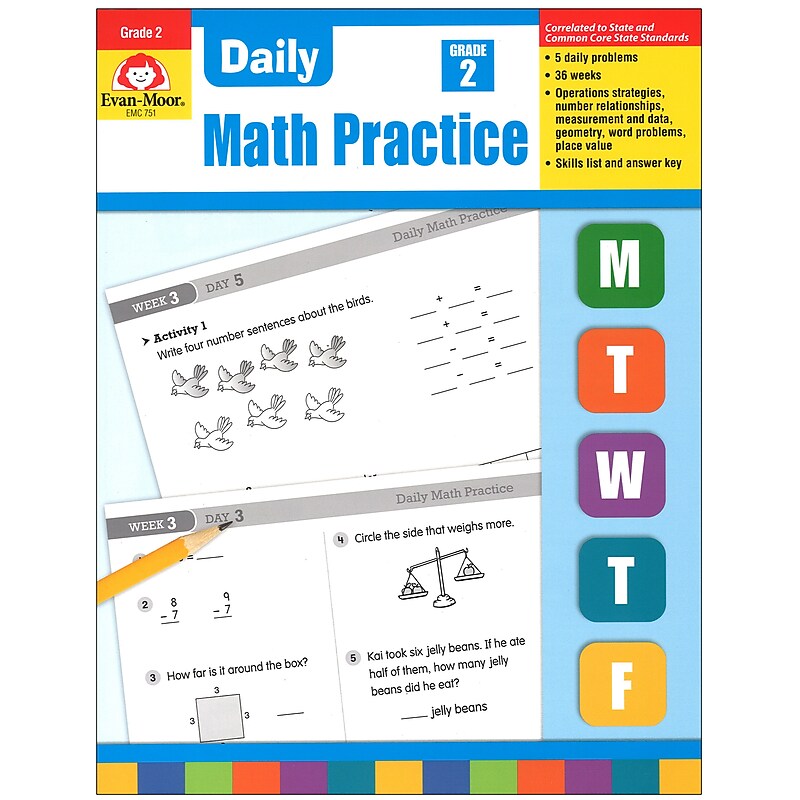 Evan-Moor® Daily Math Practice, Grade 2 image 1