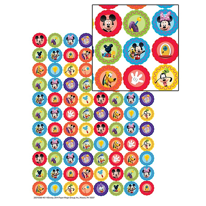 Eureka® Mini Sticker, Mickey Mouse Clubhouse® Gears, 704/pack image 1