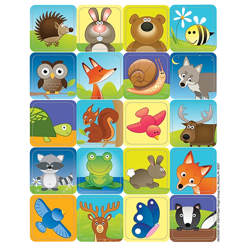 Eureka® Theme Sticker, Woodland Creatures, 120/Pack image 1