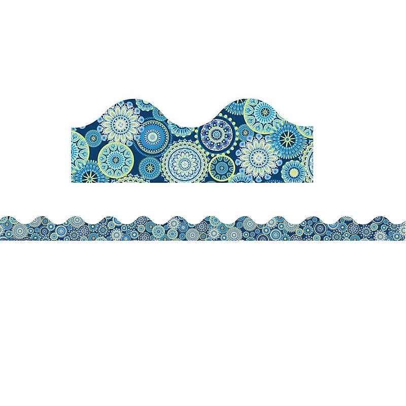 Eureka EU-845275, Blue Harmony - Mandala Scalloped Deco Trim? image 1