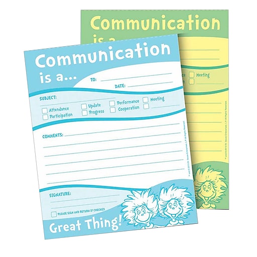 Shop Staples for Eureka® Dr. Seuss™ Communication Duplicate Notes, 4" x