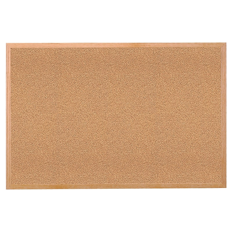 Ghent Wood Frame Natural Corkboard, 24" x 36" (GH-14231) image 1