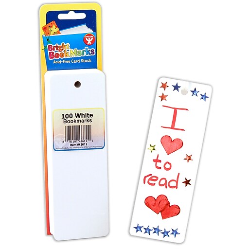 Shop Staples For Hygloss 2 X 6 Blank Bookmarks Ultra White 100