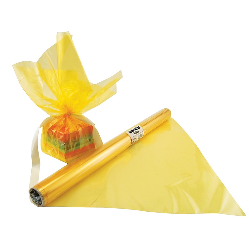 Hygloss Cello-Wrap™ Art Roll, 20" x 12.5', Yellow (HYG71508) image 1