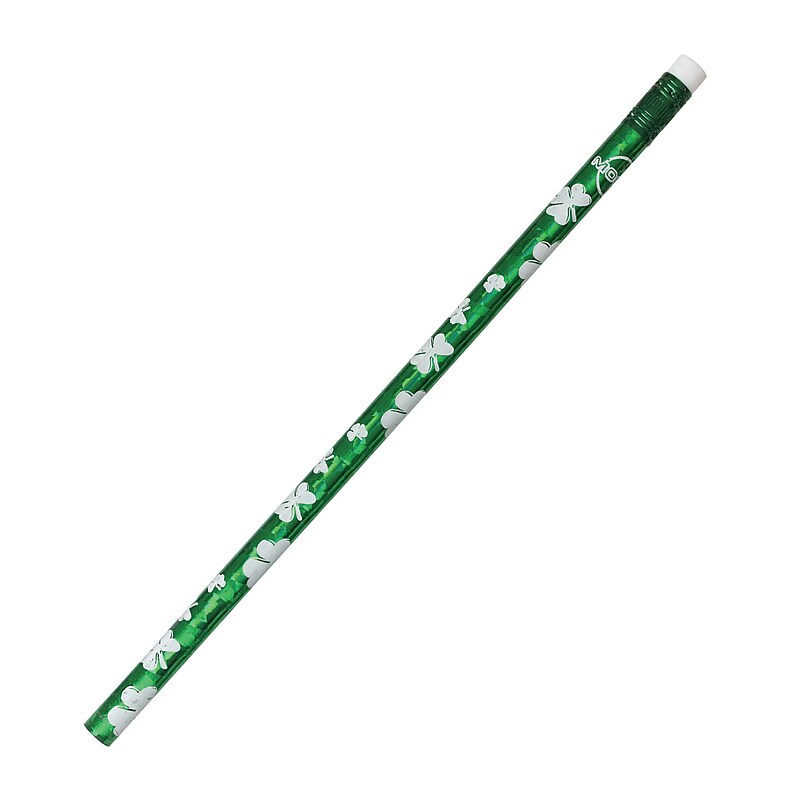J.R. Moon Shamrock Glitz Motivational Pencil, Pack of 12 (JRM7414B) image 1