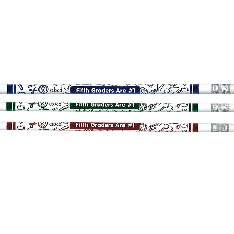 J.R. Moon 5th Graders Are #1 Motivational Pencil, Pack of 144 (JRM7865G) image 1