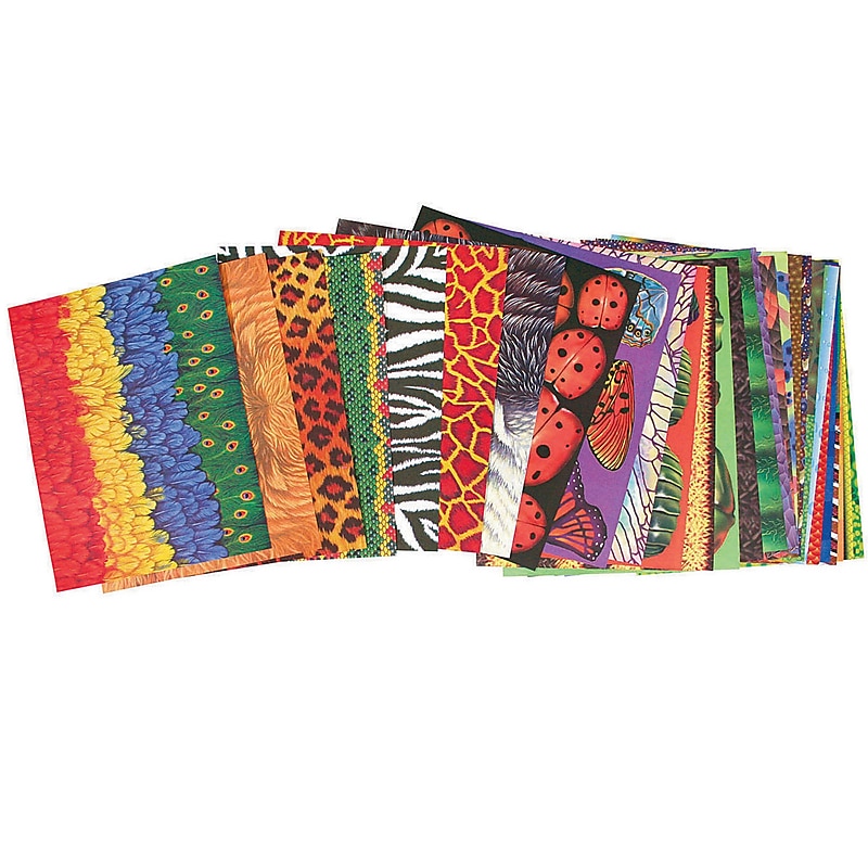 Roylco Creatures and Animals Craft Paper, 8.5" x 11", Assorted Colors, 96 Sheets/Pack (R-15198) image 1