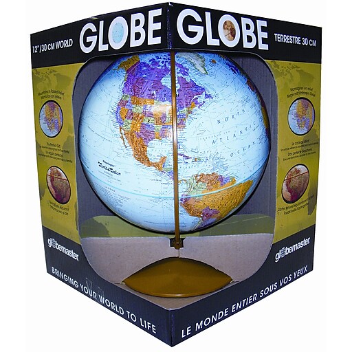 Replogle Explorer Globe 12" Metal Base Popular Geography Class Resource Tool 