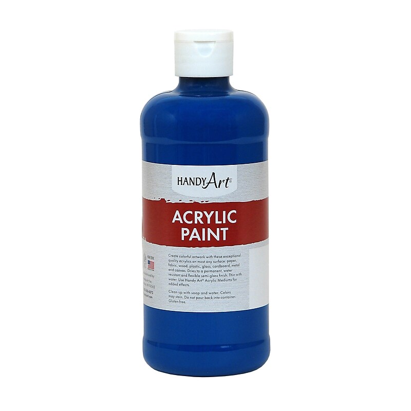Handy Art® Student Acrylic Paint, Ultra Blue, Certified AP Non-Toxic & Gluten-Free, 16oz (RCP101065) image 1