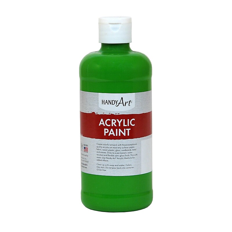 Handy Art® Student Acrylic Paint, Light Green, Certified AP Non-Toxic & Gluten-Free, 16oz RCP101110 image 1