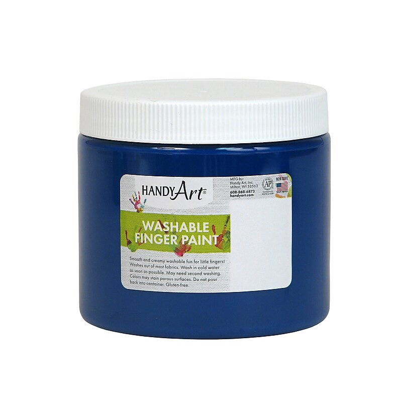 Handy Art Washable Finger Paint, Blue, 16 oz (RPC241030) image 1