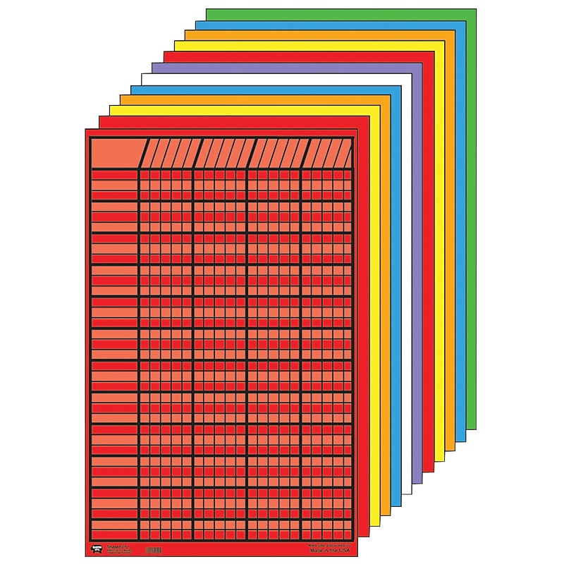 Creative Shapes Small Vertical Incentive Chart Set, 14" x 22", Assorted Color, 12 ct. (SE-369) image 1