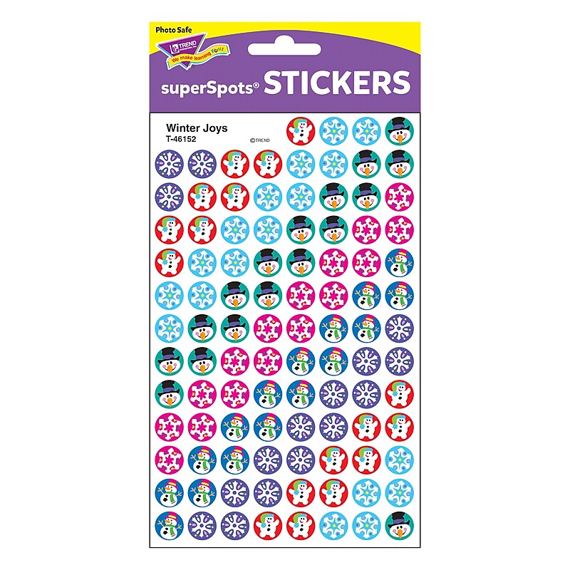 Trend Winter Joys superSpots Stickers, 800 CT (T-46152) image 1