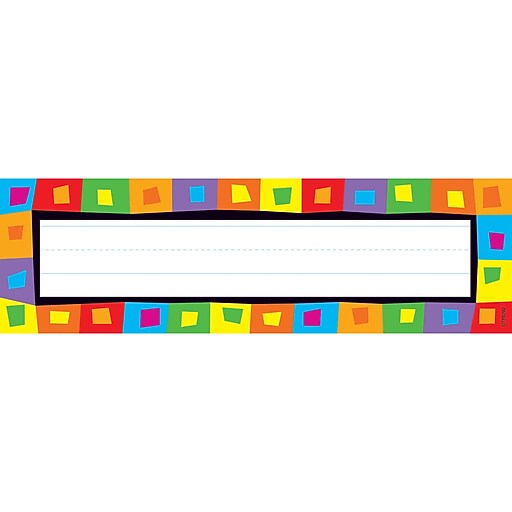 Desk Toppers® Kindergarten 4th Grades Name Plate, Silly Squares at