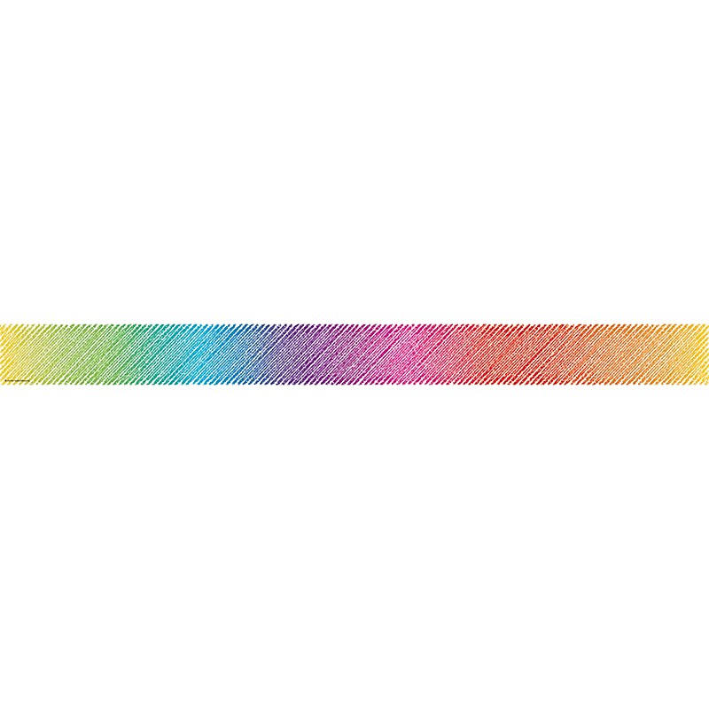 Teacher Created Resources TCR3418, Colorful Scribble Straight Border Trim image 1