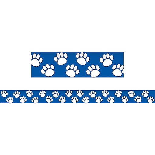 Colorful Paw Prints Straight Border Trim by Teacher Created Resources 