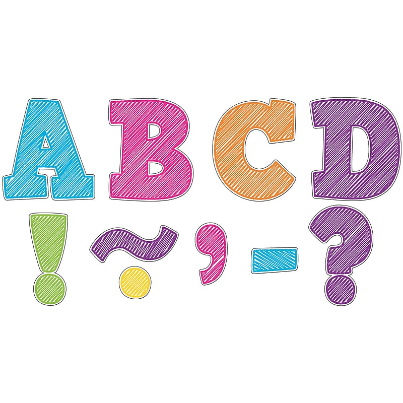 Teacher Created Resources 3" Magnetic Letters, Scribble Bold Block (TCR77292) image 1