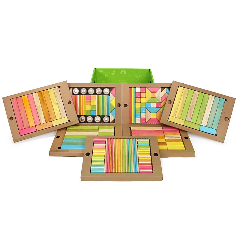Tegu Magnetic Wooden Tints Classroom Kit, Assorted, 240 Pieces (TEG240PTNT608T) image 1