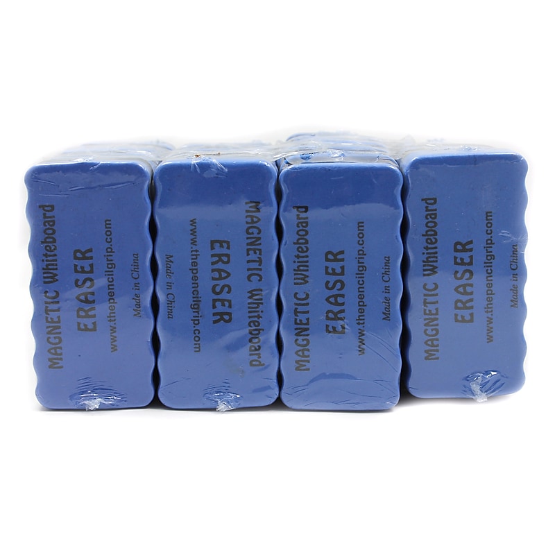 The Pencil Grip Magnetic Whiteboard Erasers, 2" x 4.13", Blue, 24/Pack (TPG35224) image 1