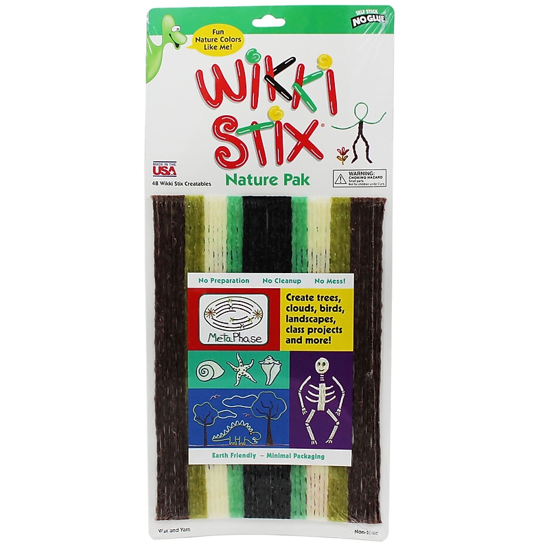 Wikki Stix® Nature Pak, Nature Colors, 48/Pack (WKX802) image 1